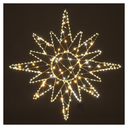 Estrella suspendida int-ext blanco cálido efecto flash 375 LED diámetro 60 cm 3