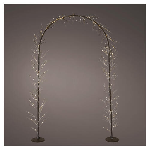 Arco luminoso int/ext ramos branco quente 384 LEDs 230x130x30 cm 1