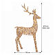 Renne lumineux en osier tressé, effet doré chaud et clignotant, 560 LEDs, 270x135x40 cm s3