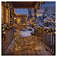 Wicker reclining reindeer illuminated indoor-outdoor warm gold flashing effect 145 LEDs 90x75x35 cm s2
