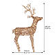 Wicker lighted reindeer decoration indoor-outdoor warm gold flashing effect 225 LEDs 180x110x40 cm s3