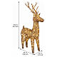 Renna in vimini luminosa int-est oro caldo effetto flash 72 LED 105x60x25 cm s3
