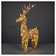 Wicker reindeer illuminated indoor-outdoor warm gold flashing effect 72 LEDs 105x60x25 cm s1