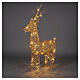 Renna luminosa natalizia int-est in vimini 45 LED soft gold 85x50x20 cm s1