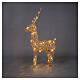 Renna luminosa natalizia int-est in vimini 45 LED soft gold 85x50x20 cm s4