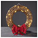 Wicker Christmas lighted wreath, IN/OUTDOOR, 48 LEDs 15x3 in s1