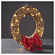 Wicker Christmas lighted wreath, IN/OUTDOOR, 48 LEDs 15x3 in s4