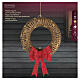 Wicker Christmas lighted wreath, IN/OUTDOOR, 48 LEDs 15x3 in s6