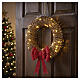 Couronne lumineuse de Noël int/ext en osier 48 LEDs 40x10 cm s2