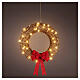 Couronne lumineuse de Noël int/ext en osier 72 LEDs 60x15 cm s5