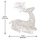 Lying Christmas illuminated reindeer, 144 LEDs warm and cool white, 35x30x14 in, IN/OUTDOOR s3