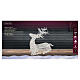 Renna natalizia luminosa sdraiata int-est in vimini bianco 144 LED 90x75x35 cm s4
