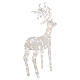 Standing Christmas illuminated reindeer in white wicker, 224 LEDs, 70x40x15 in, IN/OUTDOOR s5