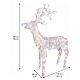 Renna luminosa natalizia int-est in piedi in vimini bianco 224 LED 180x105x40 cm s3