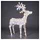 Renna luminosa natalizia int-est in piedi in vimini bianco 224 LED 180x105x40 cm s4