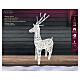 Renne de Noël lumineux int/ext en osier blanc 72 LEDs 105x60x25 cm s4