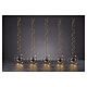 Indoor/outdoor Christmas light cascade with 5 decorative warm white spheres, 480 LEDs, 40 in s1