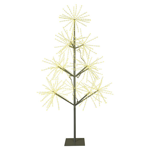 Albero luminoso natalizio int-est argento 1400 micro LED multicolore 180 cm 5