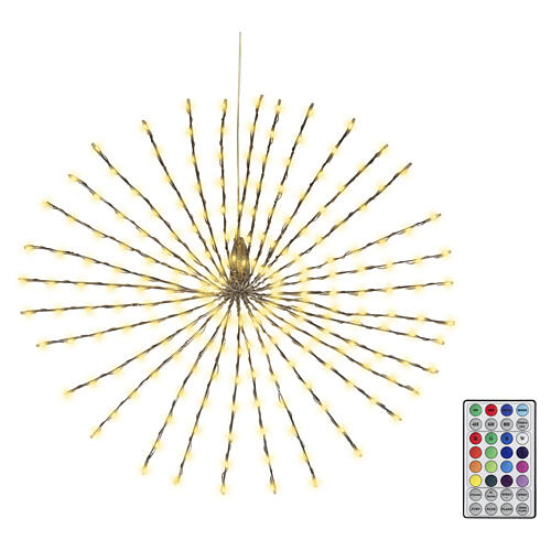 Stella luminosa natalizia int-est argento 224 micro LED multicolore 55 cm 4