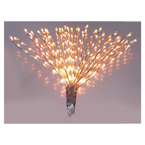 Stella luminosa natalizia int-est argento 224 micro LED multicolore 55 cm 6