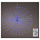 Stella luminosa natalizia int-est argento 224 micro LED multicolore 55 cm s1