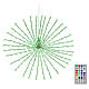 Stella luminosa natalizia int-est argento 224 micro LED multicolore 55 cm s5