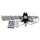 Stella luminosa natalizia int-est argento 224 micro LED multicolore 55 cm s7