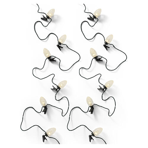 Guirlande lumineuse int./ext. bougies LED blanc chaud 16 LEDs 6 m 2