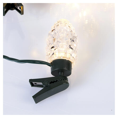 Catena luminosa int-est candele LED bianco caldo 16 luci 6 m 4