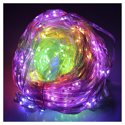 Cortina luminosa int/ext LED multicolor 400 micro LEDs 190x190 cm 6