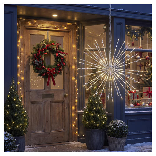 Estrela polar luminosa interior/exterior 264 LEDs branco quente e branco frio diâmetro 45 cm 2