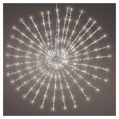 Esfera luminosa forma estrella polar 544 LED blanco cálido y frío 70 cm interior exterior 1