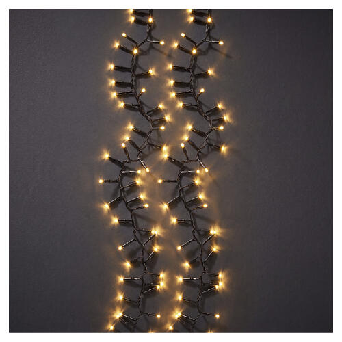 Extendable cluster Christmas lights, 200 warm gold LEDs, 16.4 ft, indoor/outdoor 1