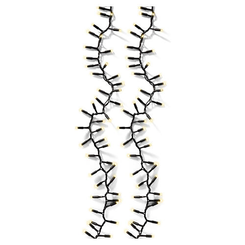 Luci natalizie cluster prolungabili  200 LED oro caldo 5 mt interno esterno 4