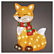 Acrylic illuminated fox, 80 indoor/outdoor cold white LEDs, 20x14x10 in s1