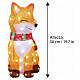 Raposa acrílica luminosa int./ext. 80 LEDs branco frio 50x35x25 cm s3