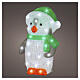 Acrylic penguin with lighted hat, indoor/outdoor, 40 cool white LEDs, 16x10x8 in s1