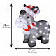Petit âne acrylique avec bonnet de Noël intérieur/extérieur 60 LEDs blanc froid 40x40x15 cm s3