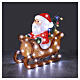 Slitta luminosa Babbo Natale acrilico int-est 100 LED luce bianca fredda 40 cm s1