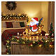 Slitta luminosa Babbo Natale acrilico int-est 100 LED luce bianca fredda 40 cm s2