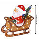 Slitta luminosa Babbo Natale acrilico int-est 100 LED luce bianca fredda 40 cm s3