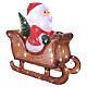 Slitta luminosa Babbo Natale acrilico int-est 100 LED luce bianca fredda 40 cm s4