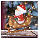 Slitta luminosa Babbo Natale acrilico int-est 100 LED luce bianca fredda 40 cm s6