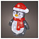 Acrylic penguin with Christmas hat and scarf, indoor/outdoor, 40 cool white LEDs, 16x12x8 in s1