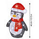 Acrylic penguin with Christmas hat and scarf, indoor/outdoor, 40 cool white LEDs, 16x12x8 in s2