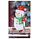 Boneco de neve em acrílico com esquis int/ext 50 luzes LED branco frio 50x25x30 cm s2