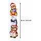 Tour d'animaux de Noël en acrylique intérieur/extérieur 60 LEDs blanc froid 60x15x15 cm s3
