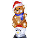 Tour d'animaux de Noël en acrylique intérieur/extérieur 60 LEDs blanc froid 60x15x15 cm s4
