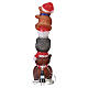 Tour d'animaux de Noël en acrylique intérieur/extérieur 60 LEDs blanc froid 60x15x15 cm s7