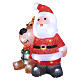 Papá Noel y reno de acrílico int ext 50 LED blanco frío 32x25x15 cm s5
